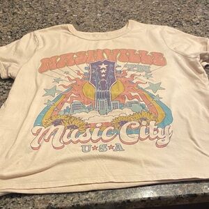 Zoe + Liv Cream Nashville Music City Tee